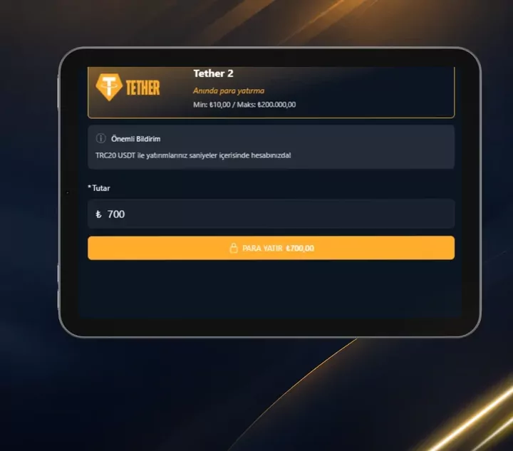 Pusulabet kripto para yatırma ekranı